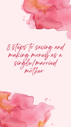 8 step financial guide for mothers